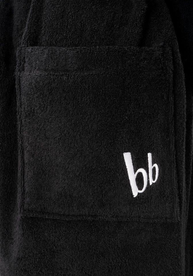 Bruno Banani Unisex-Bademantel Robby, ideal für Sauna & Spa, Standard, Premium und Überlänge, Langform, Walkfrottee, Kapuze, Gürtel, Damen & Herren Bademäntel,  – Bild 5 von 5