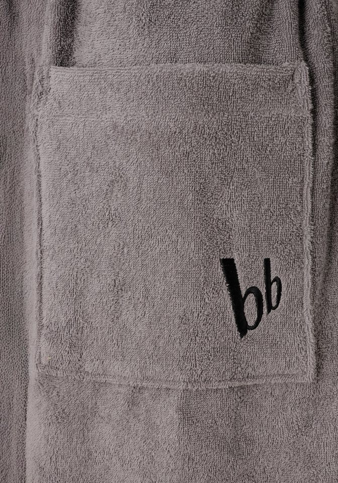 Bruno Banani Unisex-Bademantel Robby, ideal für Sauna & Spa, Standard, Premium und Überlänge, Langform, Walkfrottee, Kapuze, Gürtel, Damen & Herren Bademäntel,  – Bild 5 von 5