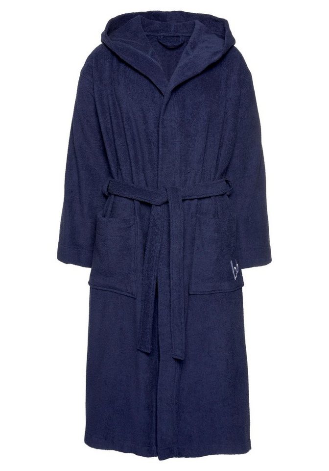Bruno Banani Unisex-Bademantel Robby, ideal für Sauna & Spa, Standard, Premium und Überlänge, Langform, Walkfrottee, Kapuze, Gürtel, Damen & Herren Bademäntel,  – Bild 5 von 5