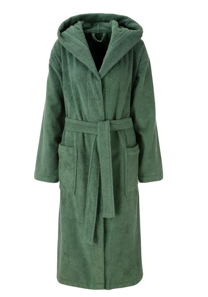 Bruno Banani Unisex-Bademantel Robby, ideal für Sauna & Spa, Standard, Premium und Überlänge, Langform, Walkfrottee, Kapuze, Gürtel, Damen & Herren Bademäntel,  – Bild 2 von 5