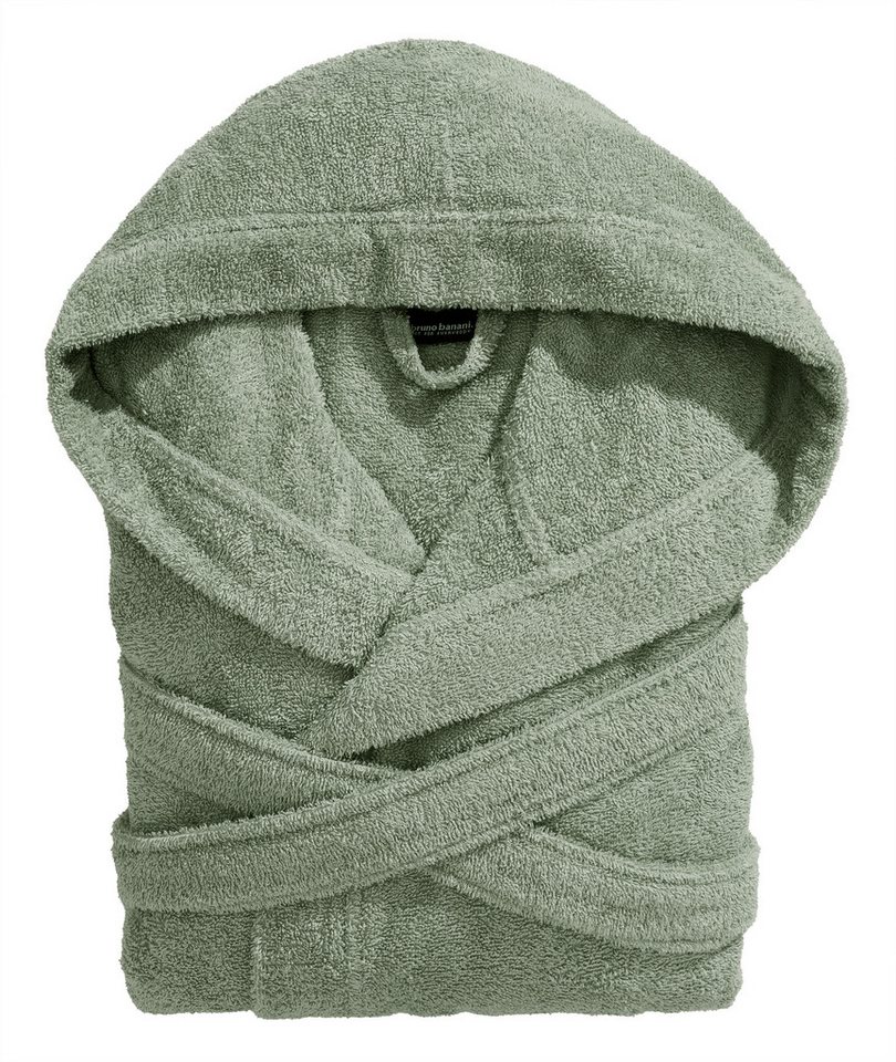 Bruno Banani Unisex-Bademantel Robby, ideal für Sauna & Spa, Standard, Premium und Überlänge, Langform, Walkfrottee, Kapuze, Gürtel, Damen & Herren Bademäntel,  – Bild 4 von 5