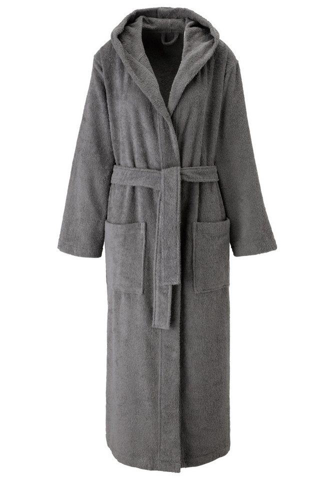 Bruno Banani Unisex-Bademantel Robby, ideal für Sauna & Spa, Standard, Premium und Überlänge, Langform, Walkfrottee, Kapuze, Gürtel, Damen & Herren Bademäntel,  – Bild 2 von 5
