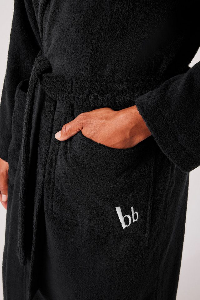 Bruno Banani Unisex-Bademantel Robby, ideal für Sauna & Spa, Standard, Premium und Überlänge, Langform, Walkfrottee, Kapuze, Gürtel, Damen & Herren Bademäntel,  – Bild 5 von 5