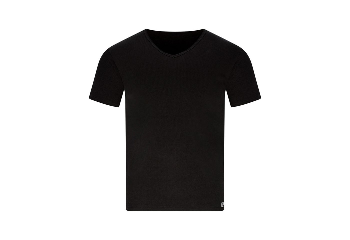 Bruno Banani V-Shirt FINE RIB Feinripp, Kurzarm, V-Neck, Cotton-Mix – Bild 2 von 5