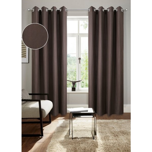 Bruno Banani Vorhang Lagan, 2er- Set, blickdicht, Polyester (2 St), Ösen, blickdicht, Polyester, 2-er Set, gewebt, Microfaser, versch. Größen, einfarbig, Bestse