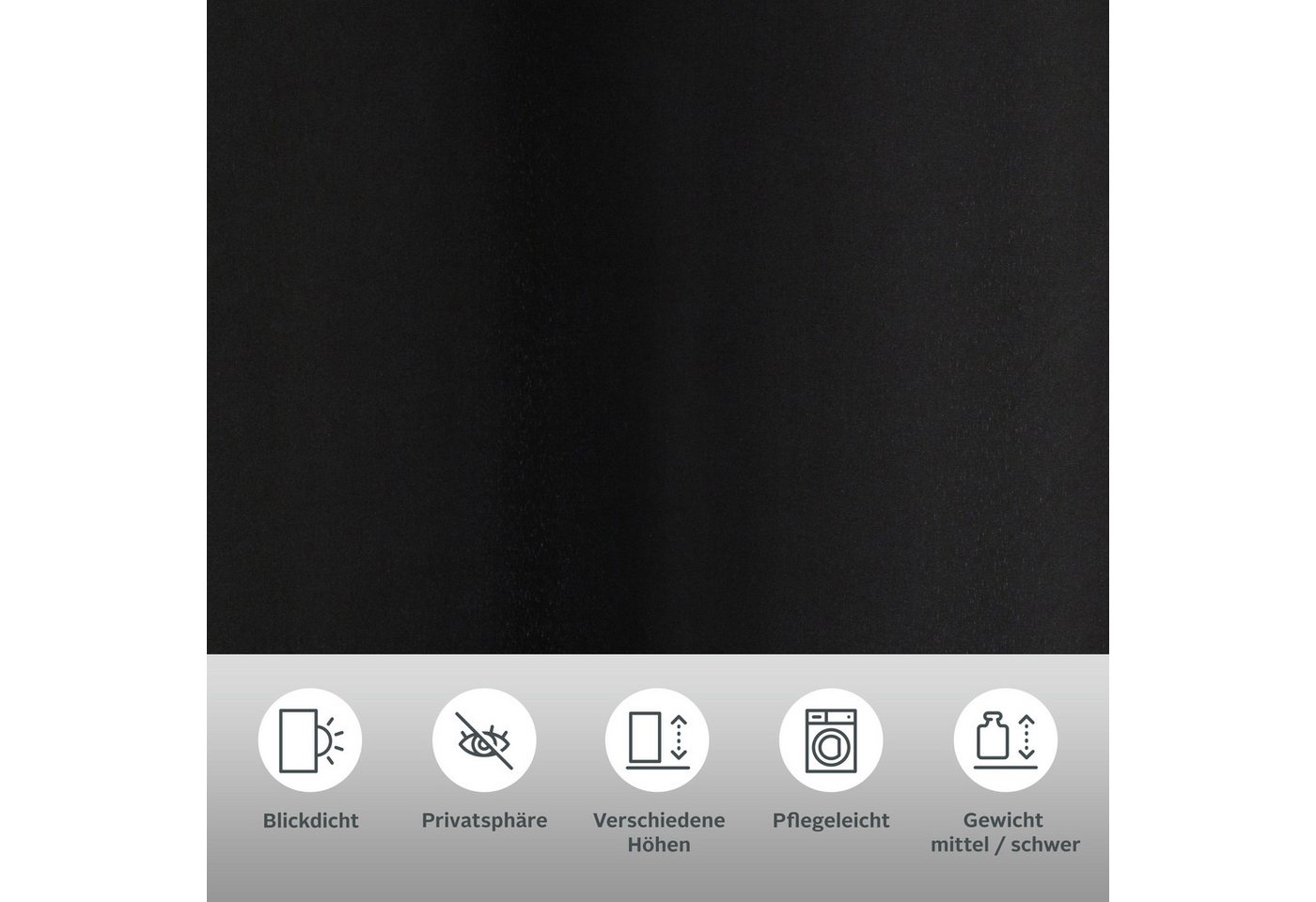 Bruno Banani Vorhang Lagan, 2er- Set, blickdicht, Polyester (2 St), Ösen, blickdicht, Polyester, 2-er Set, gewebt, Microfaser, versch. Größen, einfarbig, Bestse – Bild 3 von 5