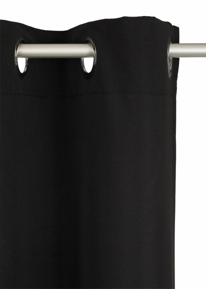Bruno Banani Vorhang Lagan, 2er- Set, blickdicht, Polyester (2 St), Ösen, blickdicht, Polyester, 2-er Set, gewebt, Microfaser, versch. Größen, einfarbig, Bestse – Bild 4 von 5