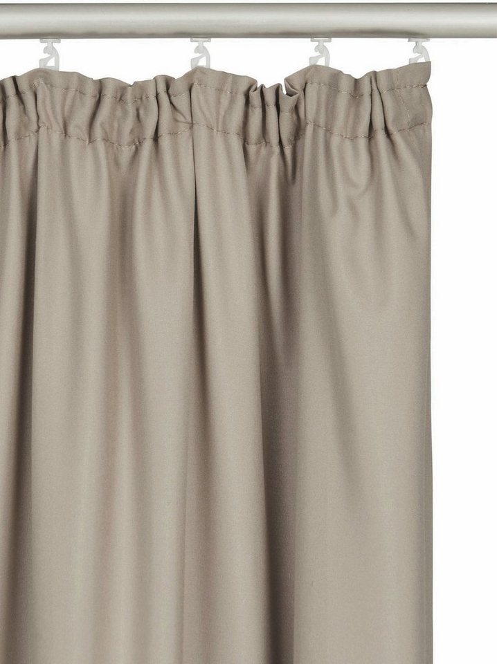 Bruno Banani Vorhang Lagan, 2er-Set, blickdicht, Kräuselband (2 St), Kräuselband, blickdicht, Polyester, 2-er Set, gewebt, Microfaser, versch. Größen, einfarbig – Bild 3 von 5