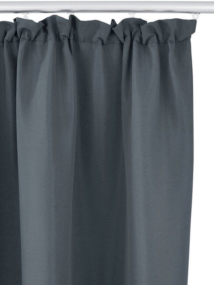 Bruno Banani Vorhang Lagan, 2er-Set, blickdicht, Kräuselband (2 St), Kräuselband, blickdicht, Polyester, 2-er Set, gewebt, Microfaser, versch. Größen, einfarbig – Bild 3 von 5