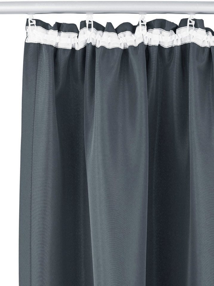Bruno Banani Vorhang Lagan, 2er-Set, blickdicht, Kräuselband (2 St), Kräuselband, blickdicht, Polyester, 2-er Set, gewebt, Microfaser, versch. Größen, einfarbig – Bild 4 von 5