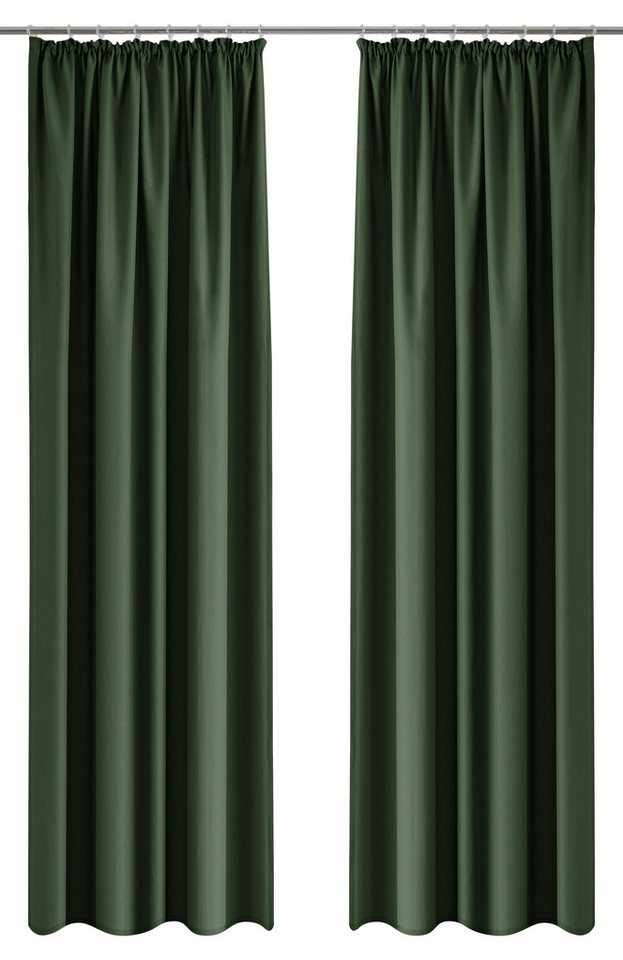 Bruno Banani Vorhang Lagan, 2er-Set, blickdicht, Kräuselband (2 St), blickdicht, Polyester, 2-er Set, gewebt, Microfaser, versch. Größen, einfarbig, Bestseller – Bild 2 von 5