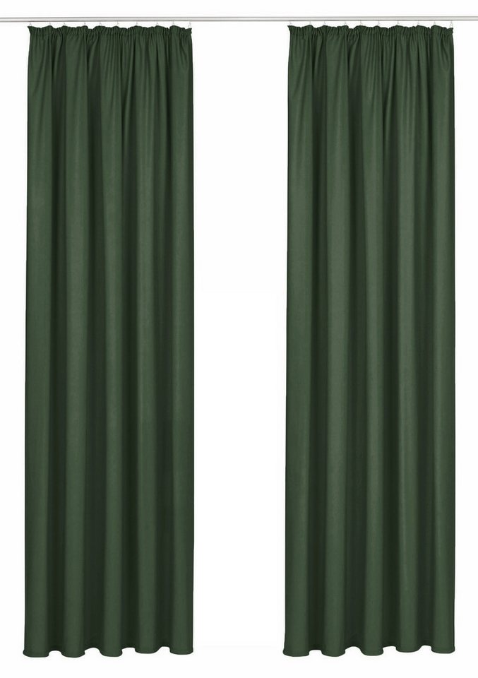 Bruno Banani Vorhang Lagan, 2er-Set, blickdicht, Kräuselband (2 St), blickdicht, Polyester, 2-er Set, gewebt, Microfaser, versch. Größen, einfarbig, Bestseller – Bild 3 von 5