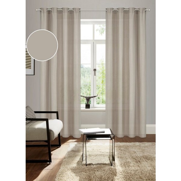 Bruno Banani Vorhang Lagan, 2er- Set, blickdicht, Polyester (2 St), Ösen, blickdicht, Polyester, 2-er Set, gewebt, Microfaser, versch. Größen, einfarbig, Bestse