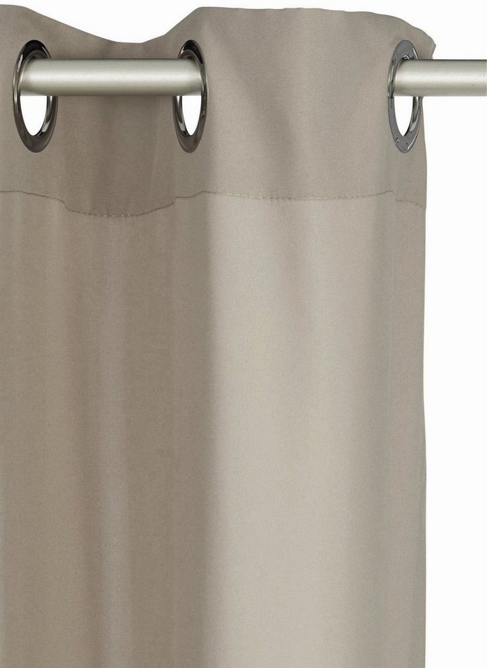 Bruno Banani Vorhang Lagan, 2er- Set, blickdicht, Polyester (2 St), Ösen, blickdicht, Polyester, 2-er Set, gewebt, Microfaser, versch. Größen, einfarbig, Bestse – Bild 4 von 5