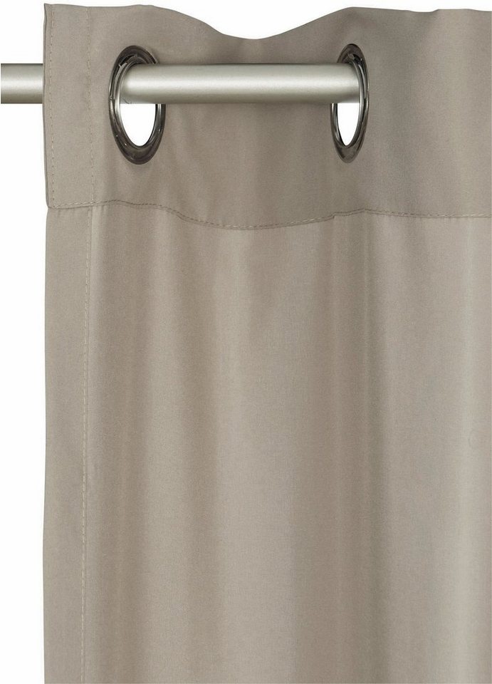 Bruno Banani Vorhang Lagan, 2er- Set, blickdicht, Polyester (2 St), Ösen, blickdicht, Polyester, 2-er Set, gewebt, Microfaser, versch. Größen, einfarbig, Bestse – Bild 5 von 5