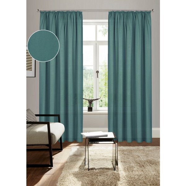 Bruno Banani Vorhang Lagan, 2er-Set, blickdicht, Kräuselband (2 St), Kräuselband, blickdicht, Polyester, 2-er Set, gewebt, Microfaser, versch. Größen, einfarbig