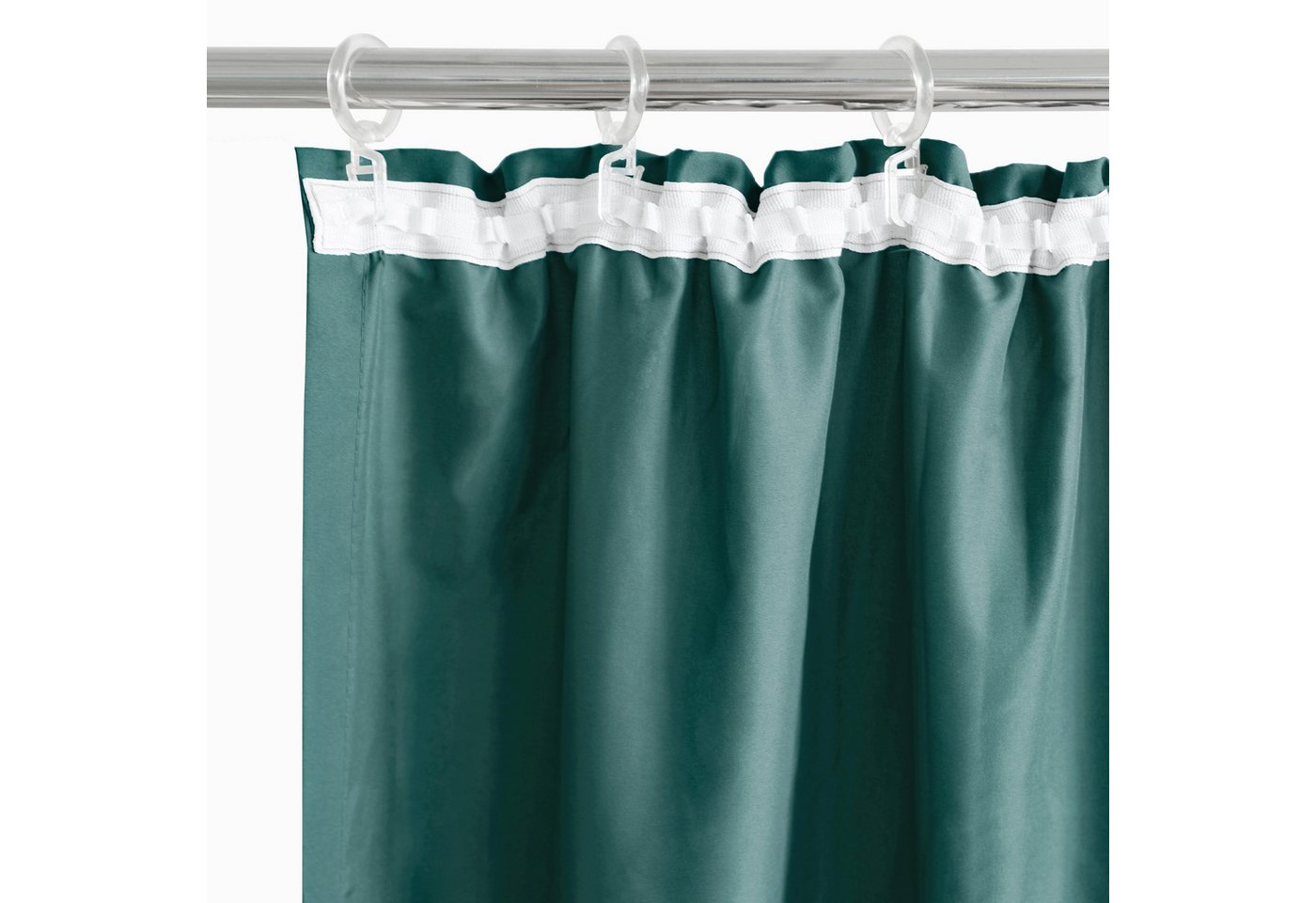 Bruno Banani Vorhang Lagan, 2er-Set, blickdicht, Kräuselband (2 St), Kräuselband, blickdicht, Polyester, 2-er Set, gewebt, Microfaser, versch. Größen, einfarbig – Bild 4 von 5