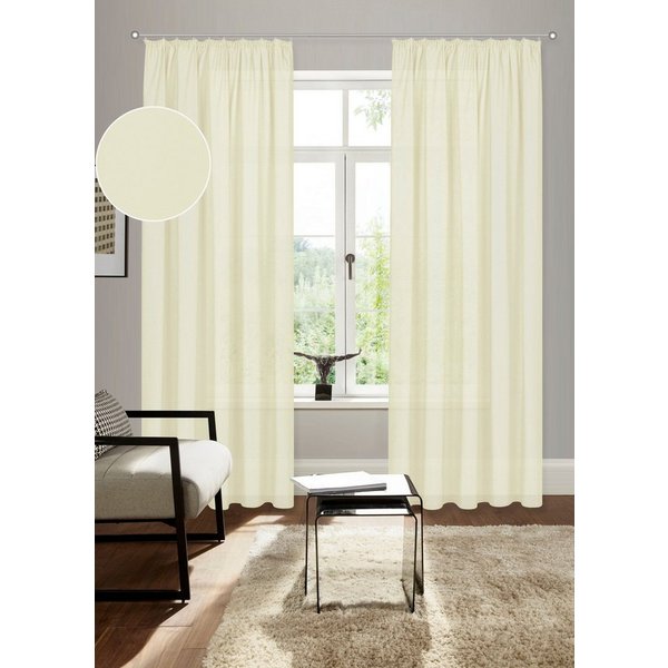 Bruno Banani Vorhang Lagan, 2er-Set, blickdicht, Kräuselband (2 St), Kräuselband, blickdicht, Polyester, 2-er Set, gewebt, Microfaser, versch. Größen, einfarbig