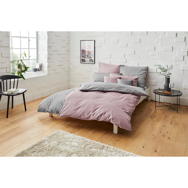 Bruno Banani Wendebettwäsche Merlin in Gr. 135x200 oder 155x220 cm, Linon, 2 teilig, Baumwollbettwäsche, Leinen-Look in Melange-Optik