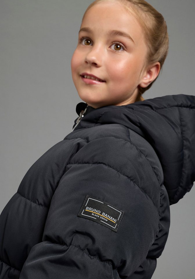 Bruno Banani Winterjacke Winterjacke mit modischen Gürtel, macht eine schöne Silhouette Warme Jacke mit modischem Schnallengürtel und Kapuze, fleecegefüttert – Bild 3 von 5