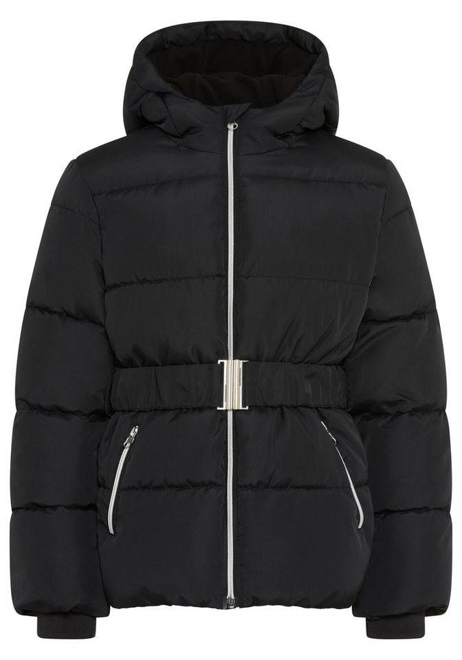 Bruno Banani Winterjacke Winterjacke mit modischen Gürtel, macht eine schöne Silhouette Warme Jacke mit modischem Schnallengürtel und Kapuze, fleecegefüttert – Bild 5 von 5
