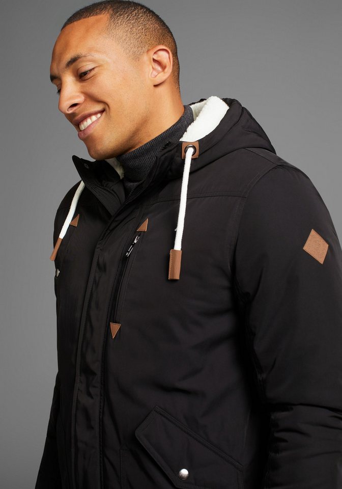 Bruno Banani Winterjacke modischer Stil, taillierte Passform, mit Kapuze, mit Kordelzügen – Bild 3 von 5