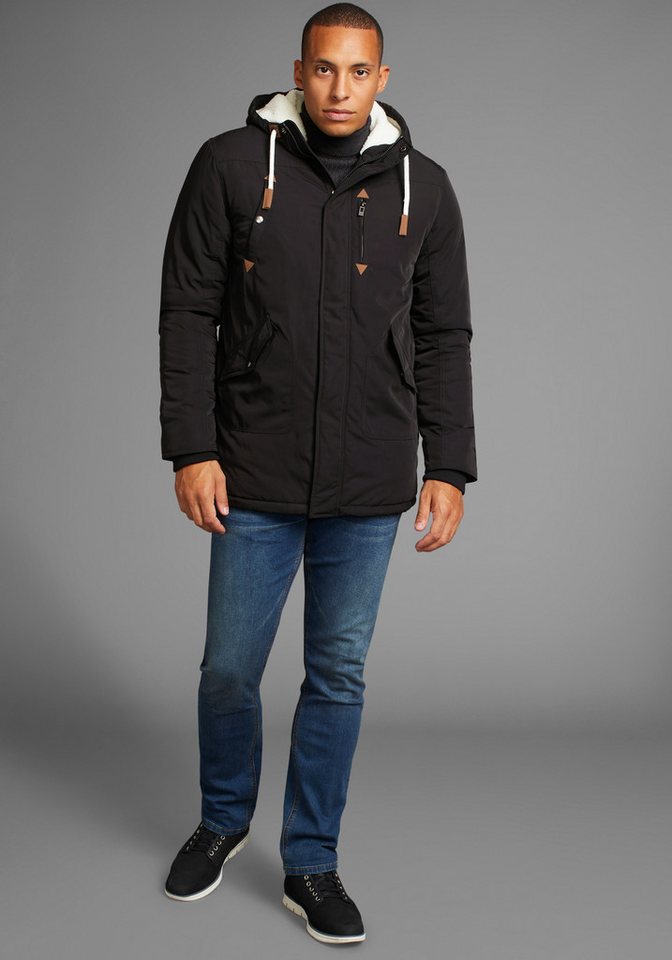 Bruno Banani Winterjacke modischer Stil, taillierte Passform, mit Kapuze, mit Kordelzügen – Bild 4 von 5