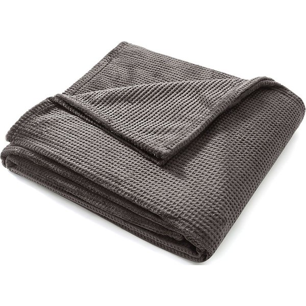 Wohndecke Shakira, Bruno Banani, Weiche Kuscheldecke mit Prägedruck in Waffeloptik, 150x200 cm