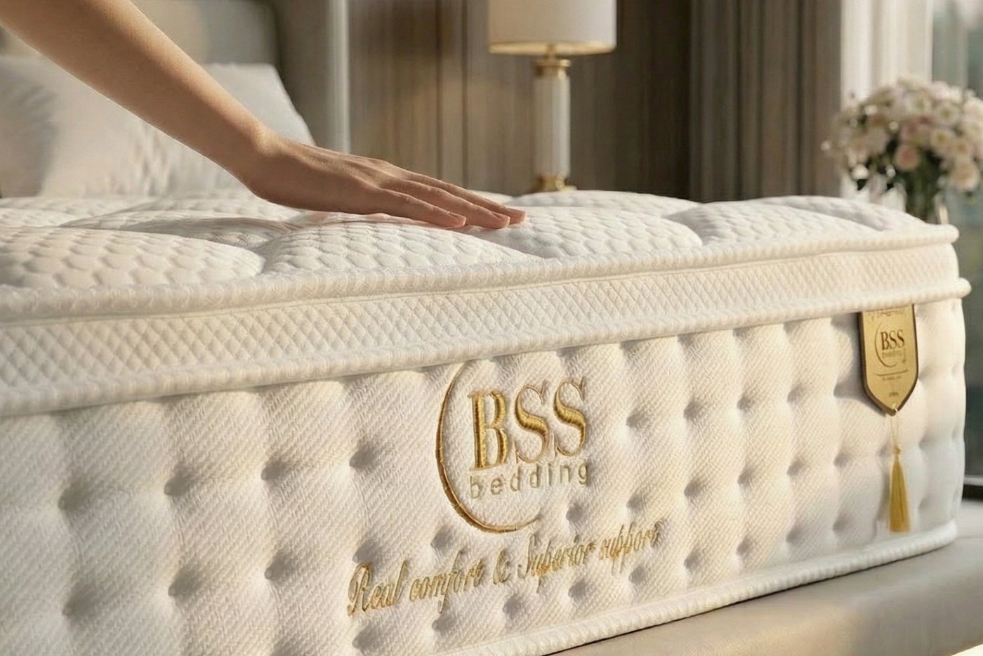 BSS BEDDING Polsterbett mit Bettkasten, Boxspringbett mit Matratze & Stauraum, Bett (mit/ohne Nachttisch), Taschenfederkernmatratze – Bild 3 von 5