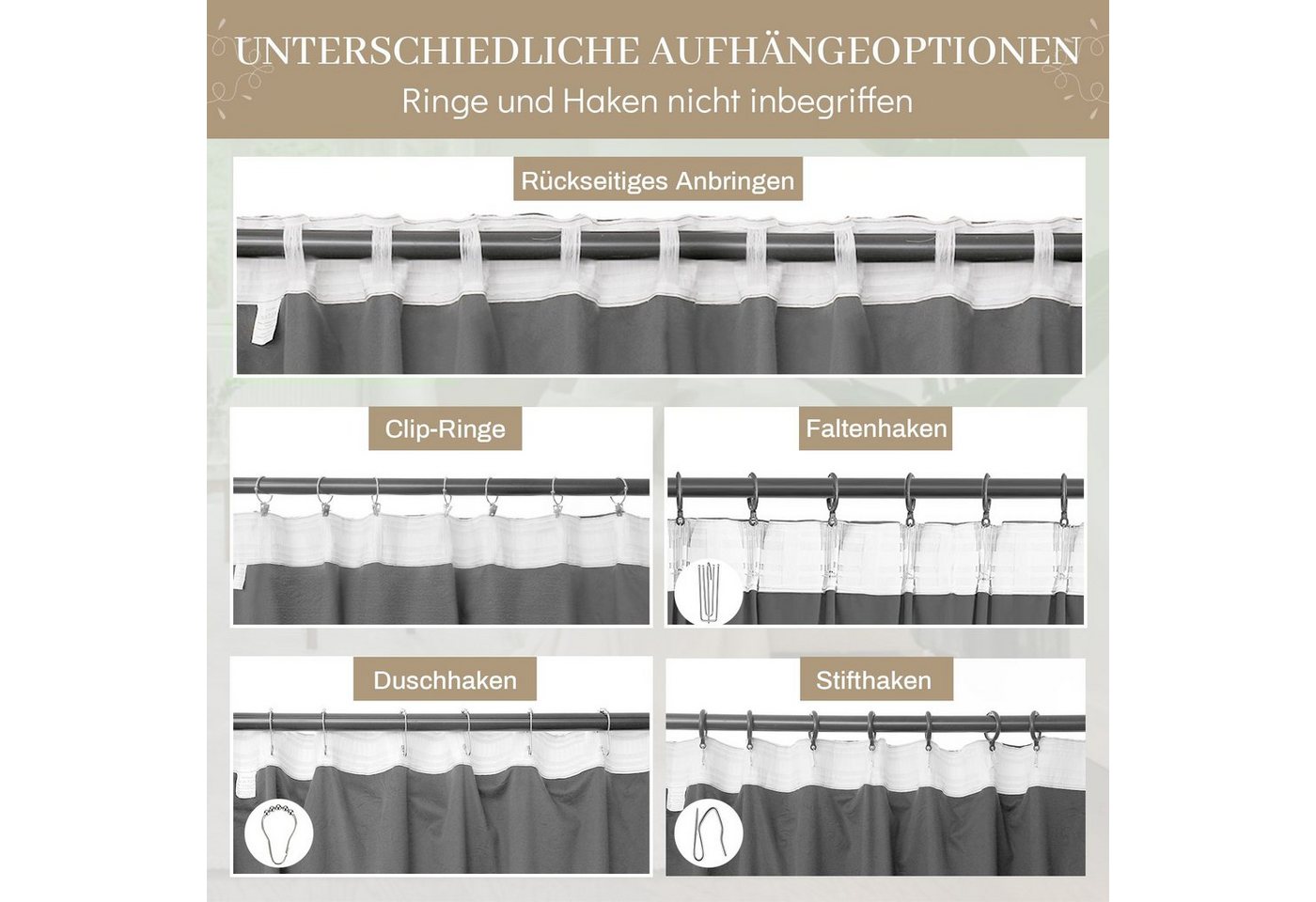 BTTO V&G Gardine Vorhang blickdicht,Verdunklungsgardine,Vorhang Samt Velvet (2 St), abdunkelnd, Thermogardine – Bild 5 von 5