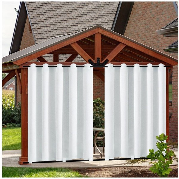 BTTO V&G Outdoorgardine Winddicht Balkon Gardinen,Outdoor Vorhang Wetterfest (2 St), verdunkelnd, Unten gewichtete Konstruktion