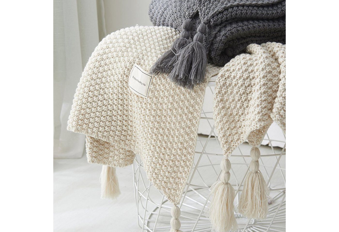 Wohndecke Weich Wohndecke, Sofa Kuscheldecke Flauschig,Sofa Decken, BTTO, Decke für Couch Weich und Warm – Bild 3 von 5