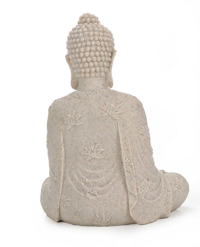 Bubble-Store Buddhafigur Buddha Figur sitzend in Stein-Optik (Buddha Figur 23 cm, 1 St., Buddha im Lotussitz), Buddha Dekofigur – Bild 4 von 5