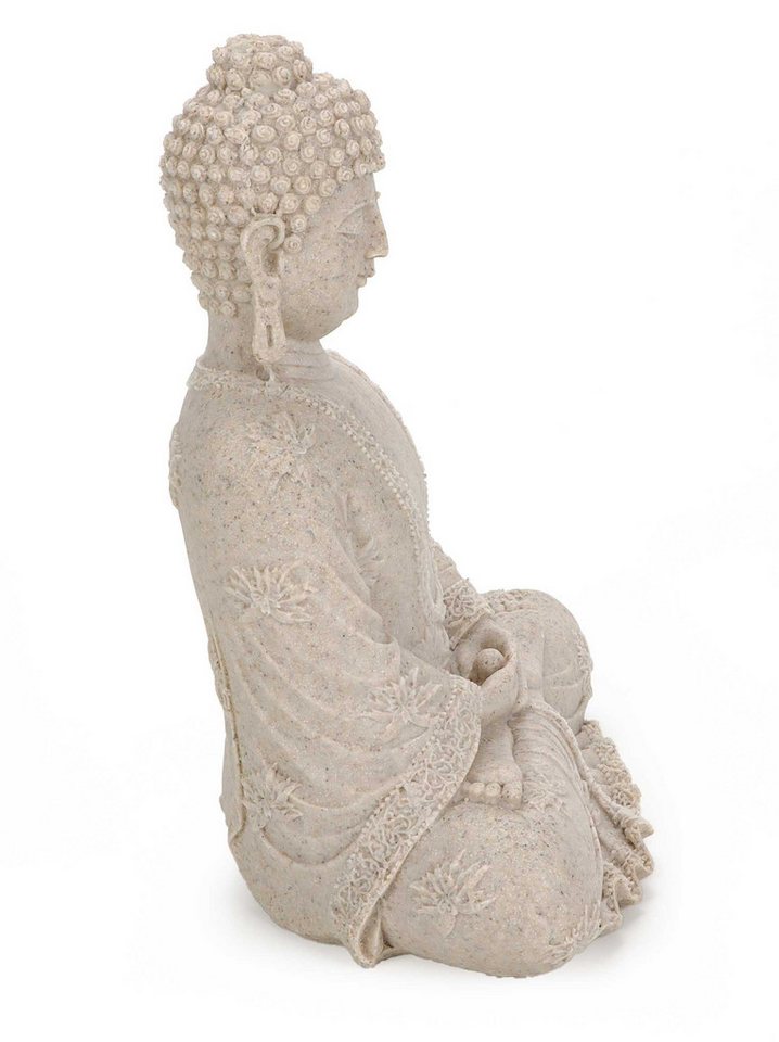 Bubble-Store Buddhafigur Buddha Figur sitzend in Stein-Optik (Buddha Figur 23 cm, 1 St., Buddha im Lotussitz), Buddha Dekofigur – Bild 5 von 5