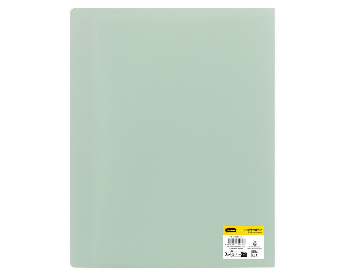 Idena Buchbindemappe Idena Zeugnismappe Sichtbuch mit 12 Klarsichthüllen 100µ pastell petro, DIN A4, ( – Bild 3 von 5