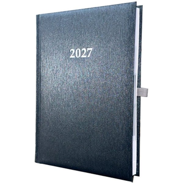 ADINA Buchkalender 2027 ADINA Buchkalender Chefplaner A5 anthrazit-metallic 1 Tag 1 Seite