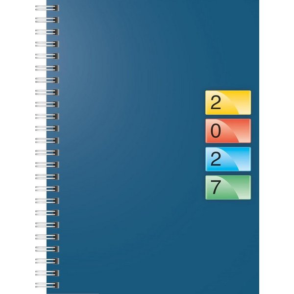 BRUNNEN Buchkalender BRUNNEN Buchkalender DATAline Mod. 796 40 2027, A5, Karton, blau