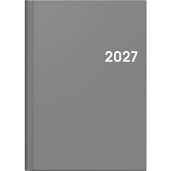 BRUNNEN Buchkalender BRUNNEN Buchkalender Mod. 796 2027, A5, Kunststoff, grau
