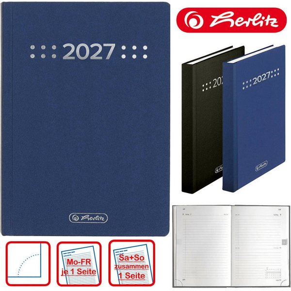 Herlitz Buchkalender Herlitz Buchkalender Classic A6 2027 blau