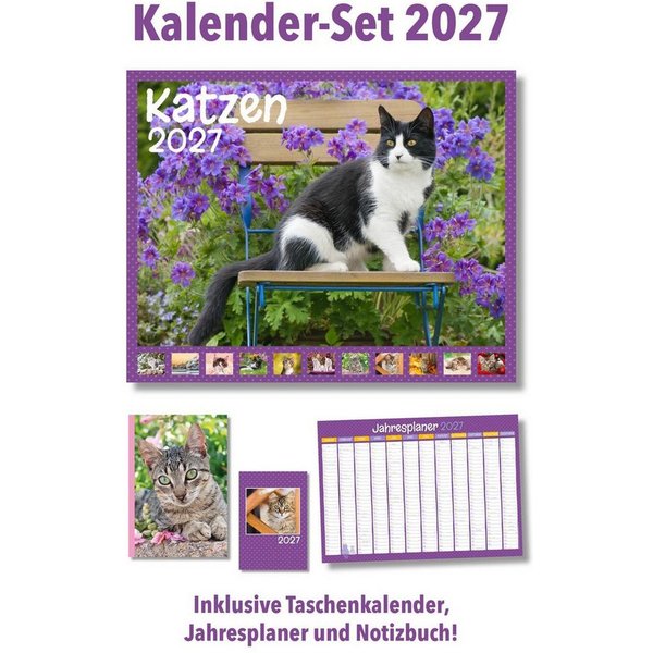 Buchkalender Katzen Kalenderpaket 2027
