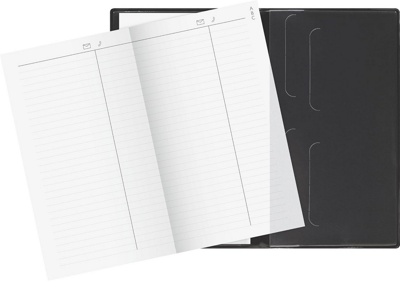 RIDO Buchkalender rido/idé Taschenkalender M-Planer 2027 A6, Kunststoff, schwarz – Bild 3 von 5