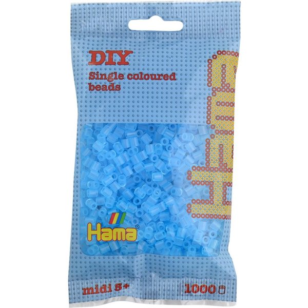 Hama Bügelperlen Hama Bügelperlen – Transparent-Aqua, Midi 5 mm (1000 Stk)