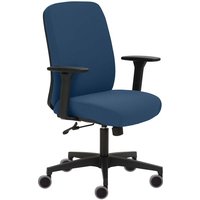 Bürodrehstuhl '2219' mit Armlehnen, dunkelblau