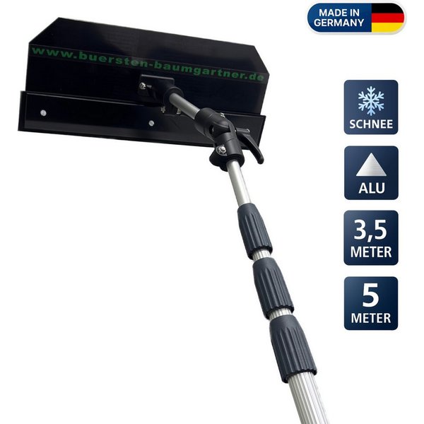 Bürsten-Baumgartner Schneeräumer PREMIUM-Set Dachräumer, 50 cm Arbeitsbreite, (Komplettset, 3-tlg), für Solaranlagen, Hausdächer, Wintergärten, Glasflächen und 