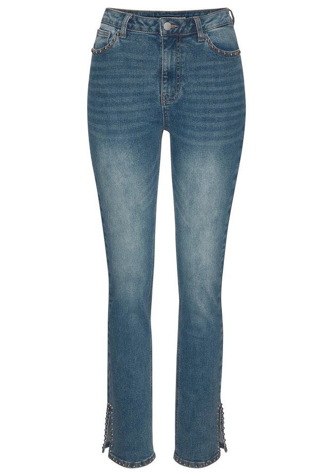 Buffalo 5-Pocket-Jeans mit Schlitz, Nietendetails, Skinny Jeans, modisch – Bild 2 von 5