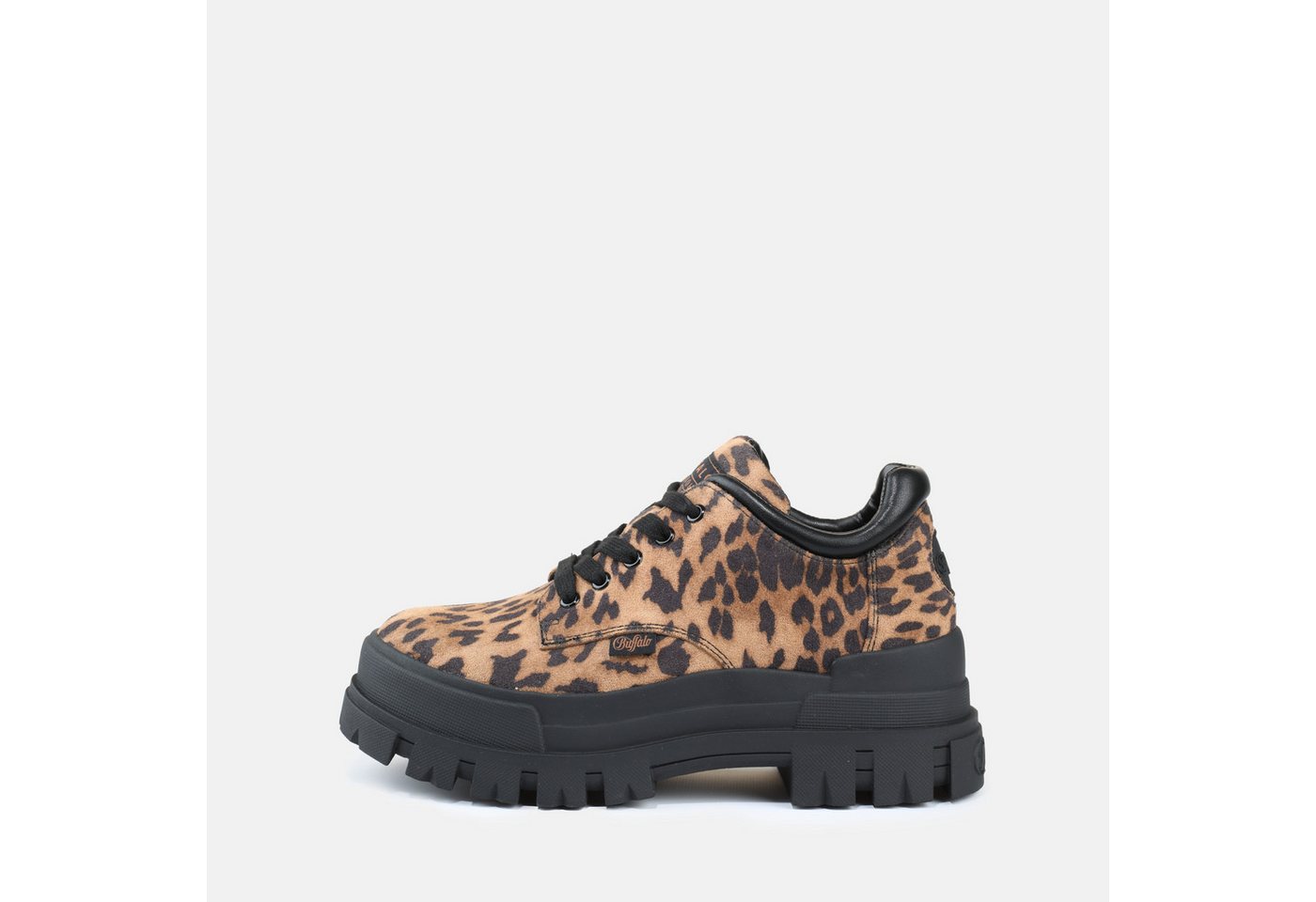 Buffalo ASPHA CLS Schnürschuh Plateauschuh, Halbschuh in trendiger Leo-Optik, mit Profilsohle – Bild 4 von 5
