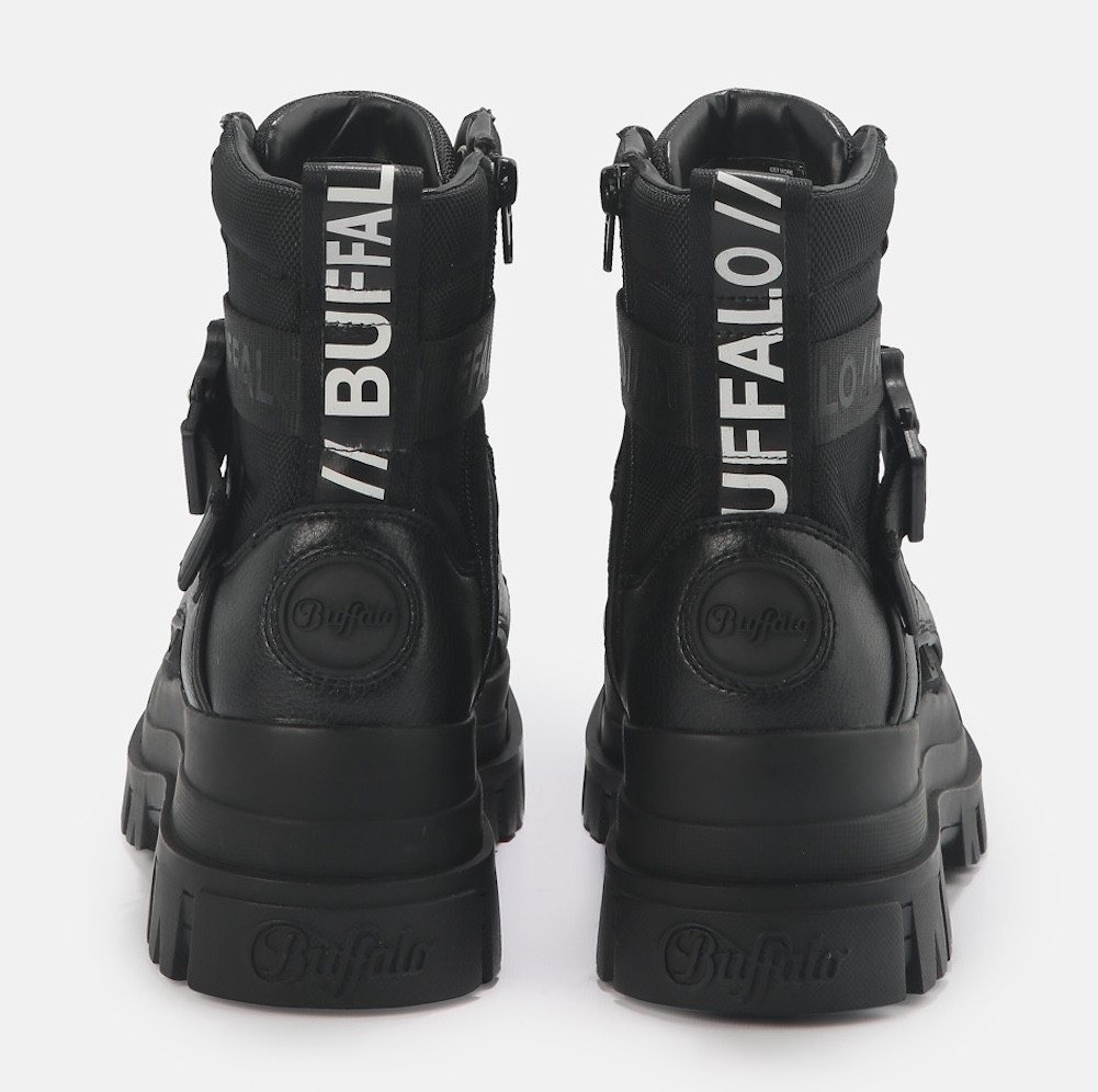 Buffalo Aspha Com1 Vegan Winterboots Schnürstiefelette, Plateauboots mit Innen-Reißverschluss – Bild 2 von 5
