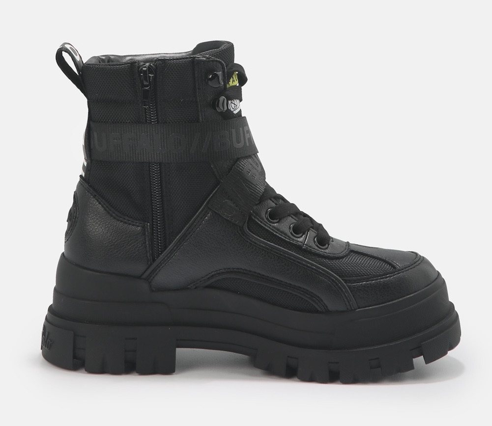 Buffalo Aspha Com1 Vegan Winterboots Schnürstiefelette, Plateauboots mit Innen-Reißverschluss – Bild 4 von 5