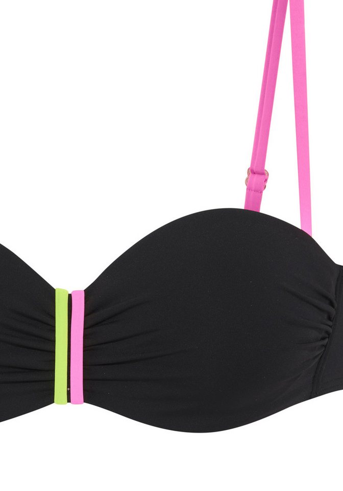 Buffalo Bügel-Bandeau-Bikini-Top Pop, Mit kontrastfarbigen Trägern – Bild 4 von 5