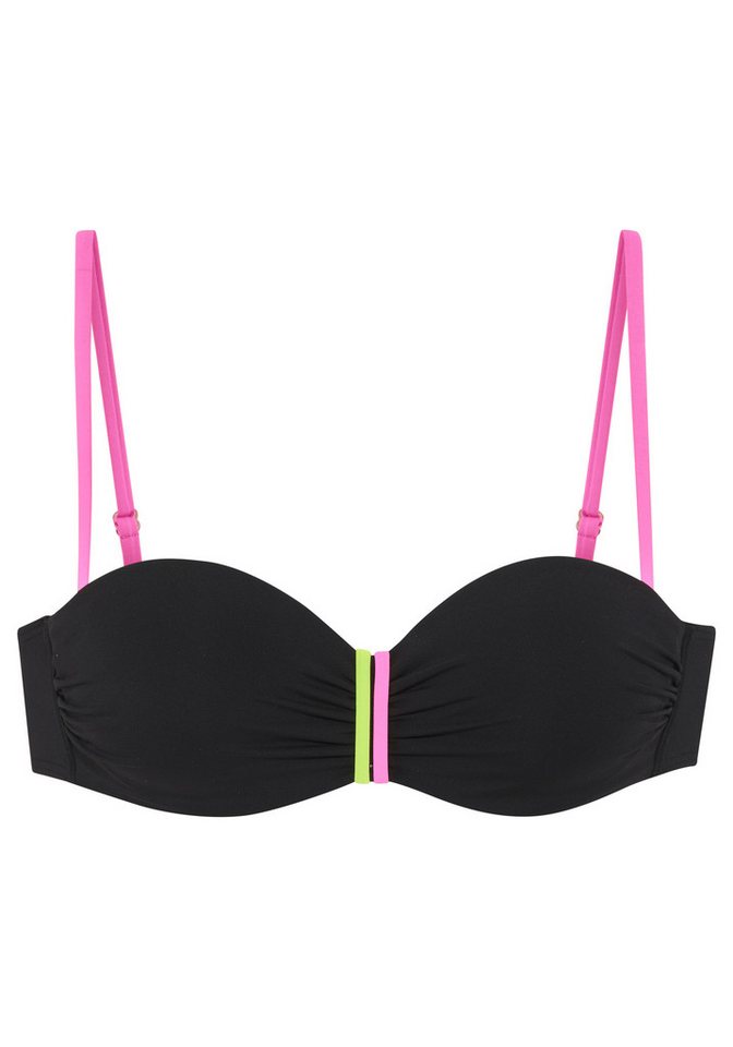 Buffalo Bügel-Bandeau-Bikini-Top Pop, Mit kontrastfarbigen Trägern – Bild 2 von 5